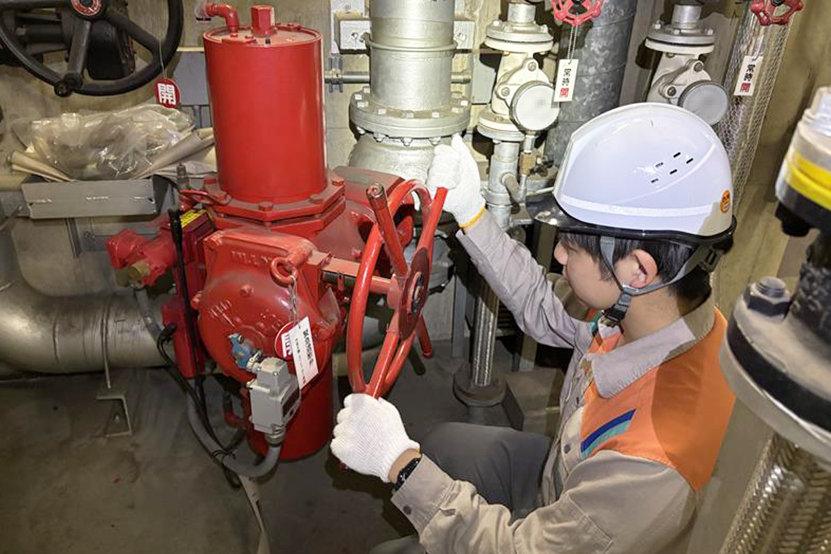 ガス設備の作動点検