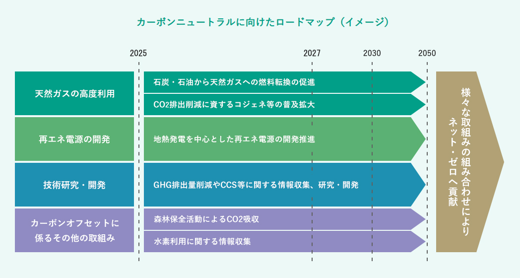 カーボンニュートラルに向けたロードマップ（イメージ）